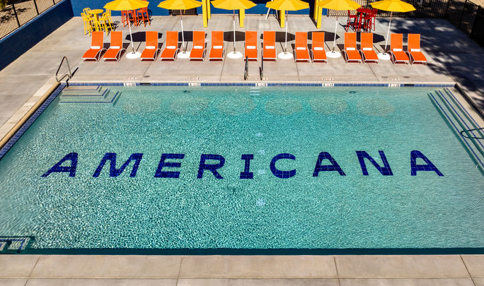 Americana Motor Hotel heated pool. Americana Motor Hotel heated pool.