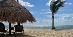 A beautiful day on the beach in Playa del Carmen, Mexico