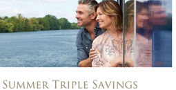 Summer Triple Savings: Save up to $2,000 per stateroom + Complimentary Upgrade + $50 Onboard Credit per stateroom