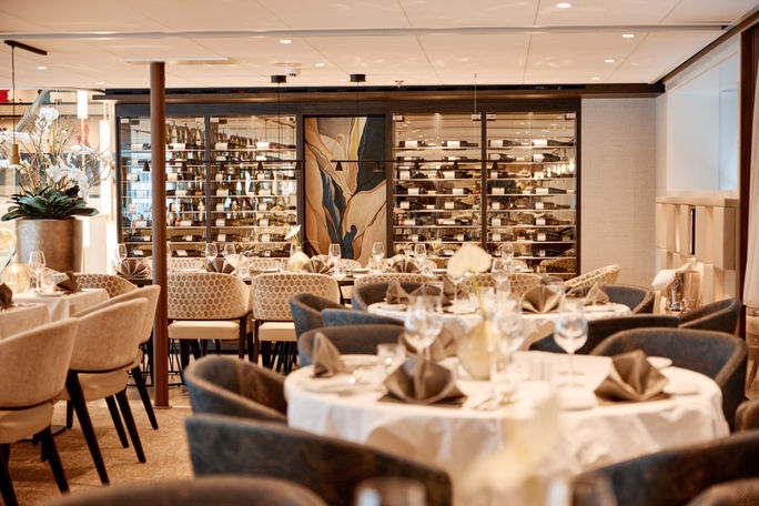The Panorama Restaurant aboard Amadeus Riva. The Panorama Restaurant aboard Amadeus Riva.