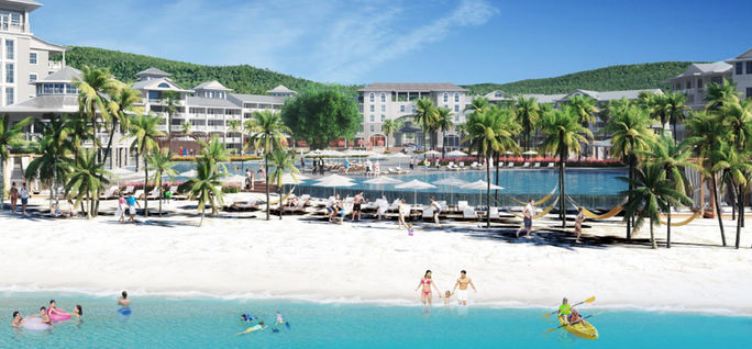 Rendering of the upcoming Beaches Runaway Bay in Jamaica. Beaches Resorts, new resorts, Beaches Runaway Bay