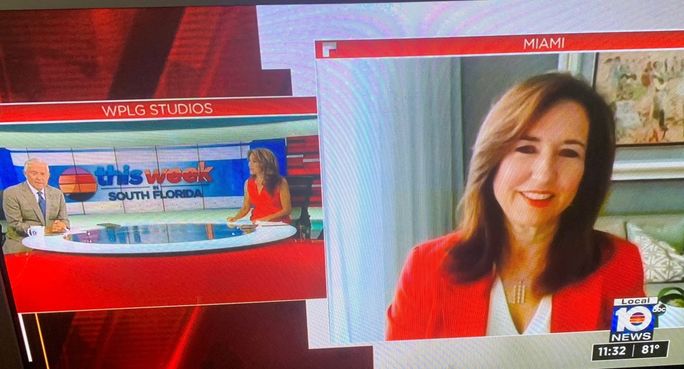 Carnival Cruise Line President Christine Duffy Carnival President Christine Duffy appears April 11, 2021, on WPLG’s “This Week in South Florida” TV program. appears on
