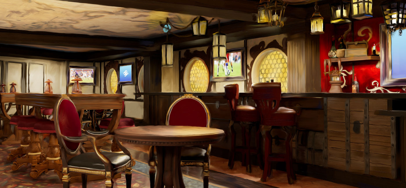 Image: A rendering of Cask and Cannon aboard the Disney Destiny (Photo Credit: Disney Cruise Line)