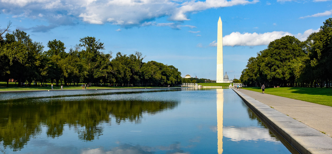 Image: Lincoln Memorial Reflecting Pool in Washington, DC. (Photo Credit: Adobe/Heather)