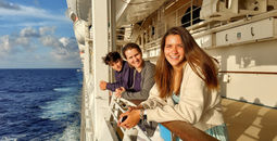 Family enjoying a cruise