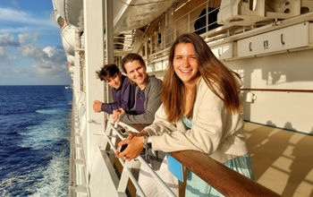 Family enjoying a cruise