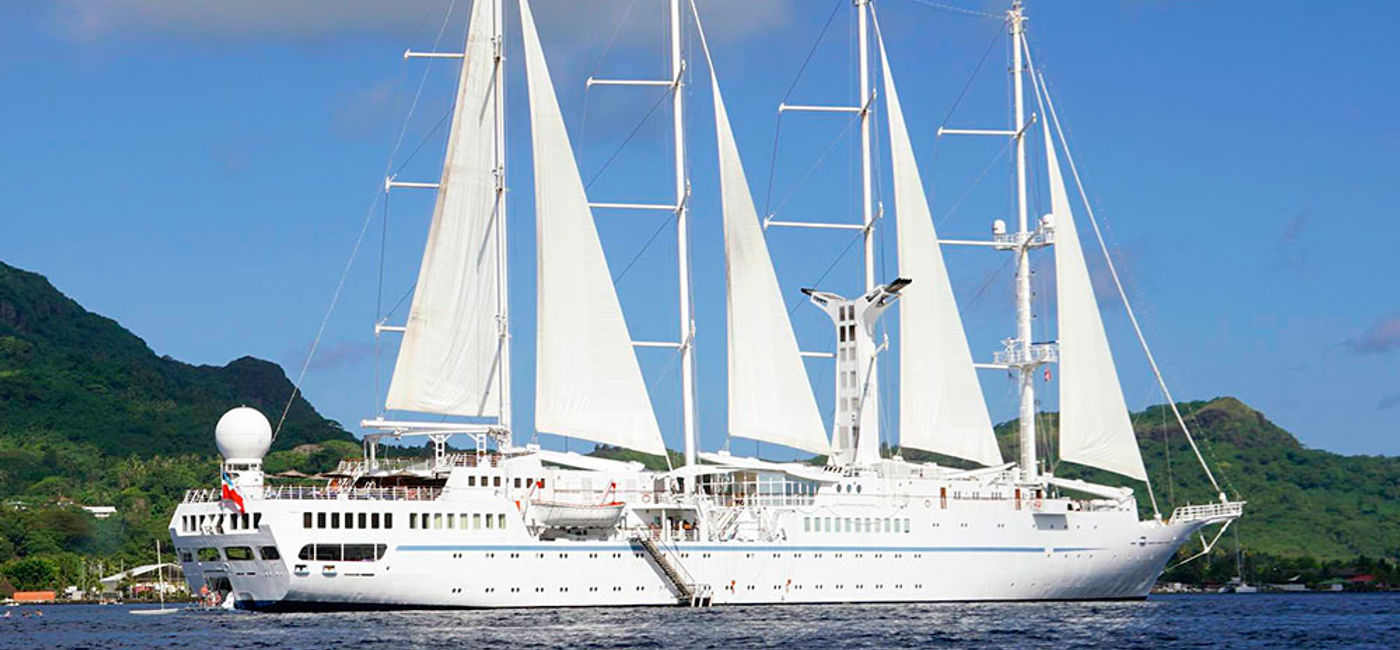 Image: PHOTO: Windstar Cruises' Wind Spirit in Bora Bora. (photo by Jason Leppert)