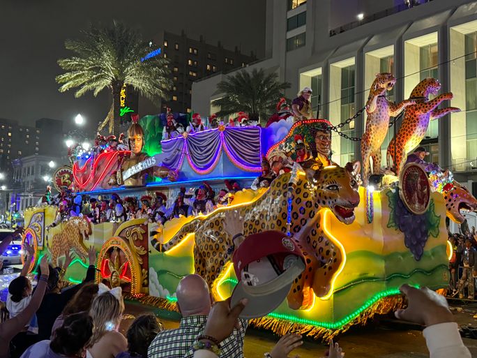 Krewe of Bacchus Parade. Krewe of Bacchus Parade.