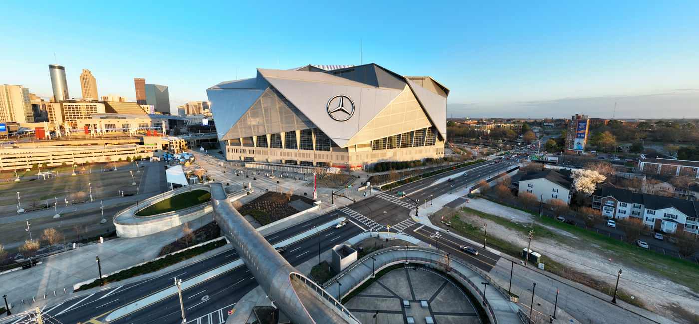 Image: Mercedes-Benz Stadium in Atlanta, Georgia. (Photo Credit: Adobe/Visual Art Complex)