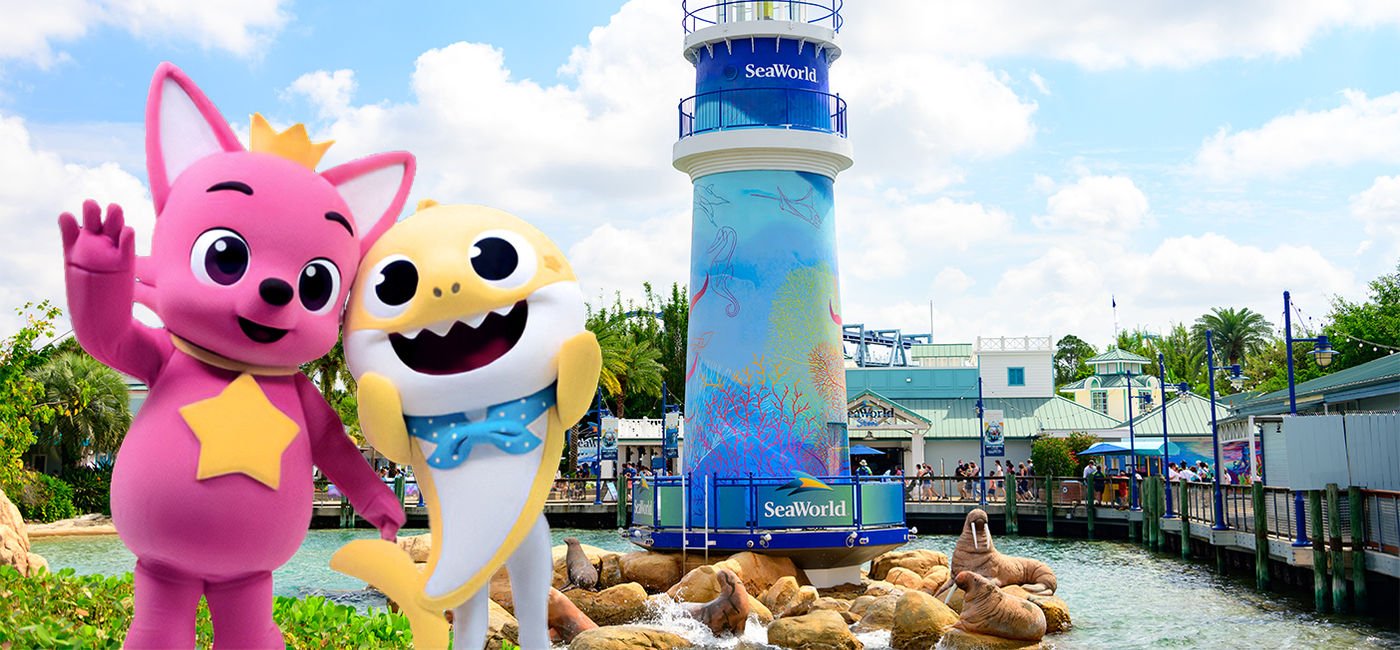 Image: Baby Shark and Pinkfong are making their way to SeaWorld's trio of parks. (Photo Credit: SeaWorld)