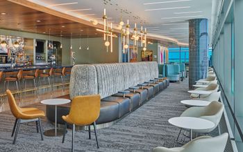 New Delta Sky Club lounge at the new Kansas City International Airport terminal