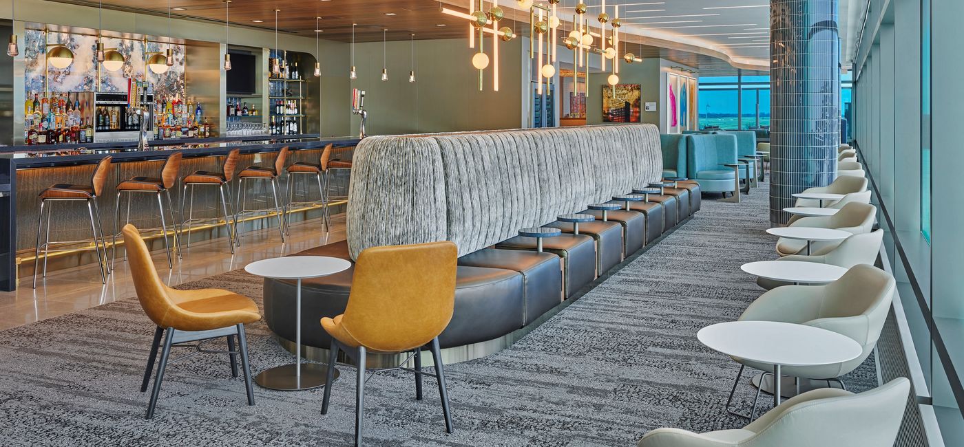 Image: New Delta Sky Club lounge at the new Kansas City International Airport terminal. (photo via Delta Air Lines)