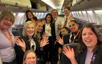 Sunwing Women's Day flight crew