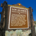 Sign at the entrance to Los Alamos, New Mexico
