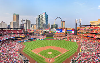 Aerial view of St. Louis Cardinals Busch Stadium