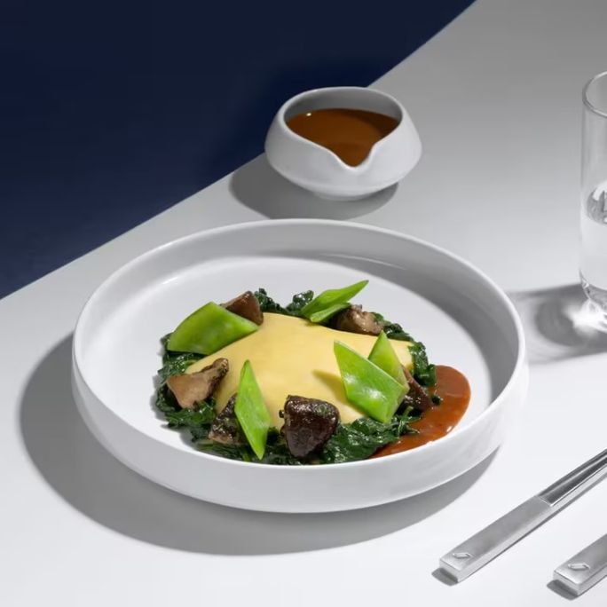 Culinary options onboard Air France are created by Michelin-Starred chefs.