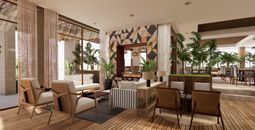 Interior lobby rendering, The Legend Paracas Resort.
