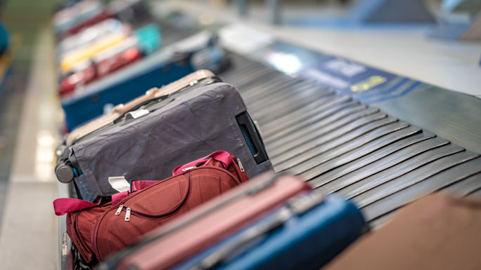 Checked baggage at baggage claim