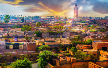 The Medina in Marrakech, Morocco.