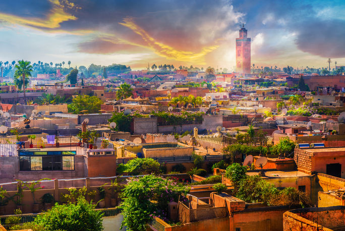 The Medina in Marrakech, Morocco. The Medina in Marrakech, Morocco.