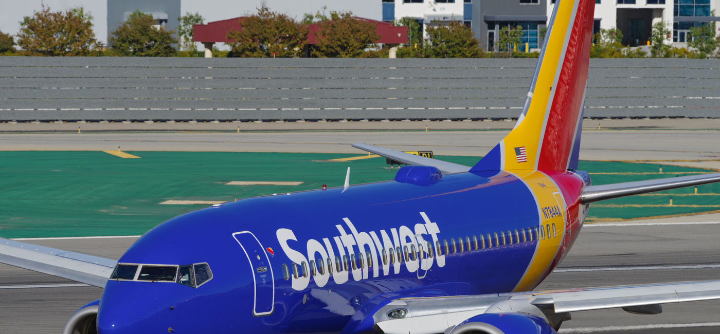 Image: Southwest plane at Hollywood Burbank Airport (Photo Credit: Adobe Stock/angeldibilio)