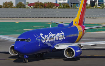 Southwest plane at Hollywood Burbank Airport