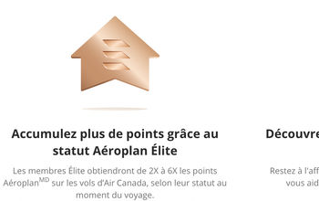 New Aeroplan accumulation (french)
