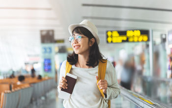 Woman in airport