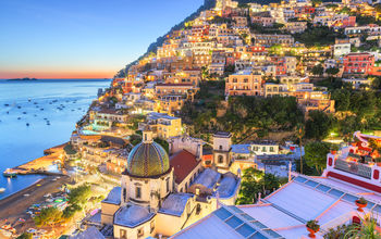 The town of Positano, along Italy's Amalfi Coast.
