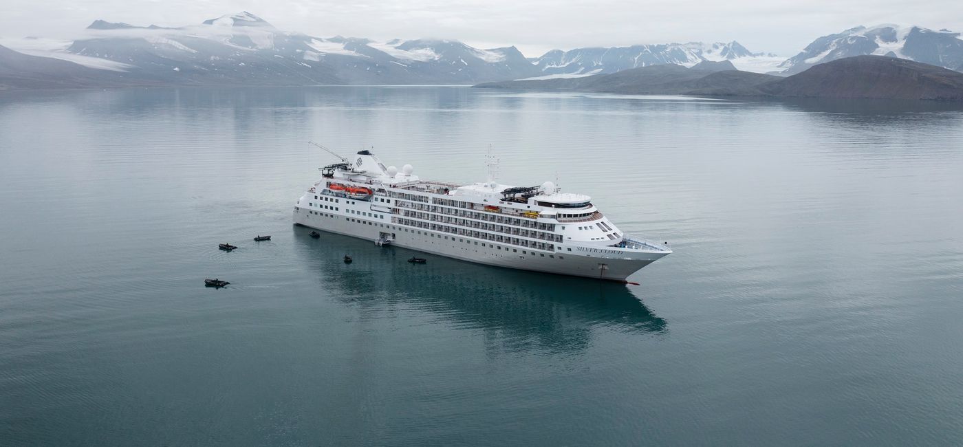 Image: Silversea's expedition ship Silver Cloud in the Arctic. (Photo via Silversea Cruises)