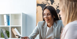 Travel advisor with clients