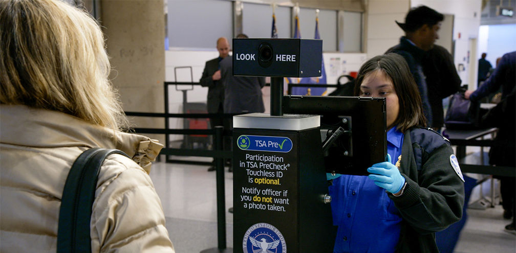TSA touchless ID checkpoint
