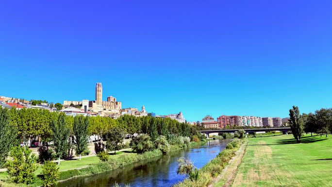 The Segre River, Lleida, Spain