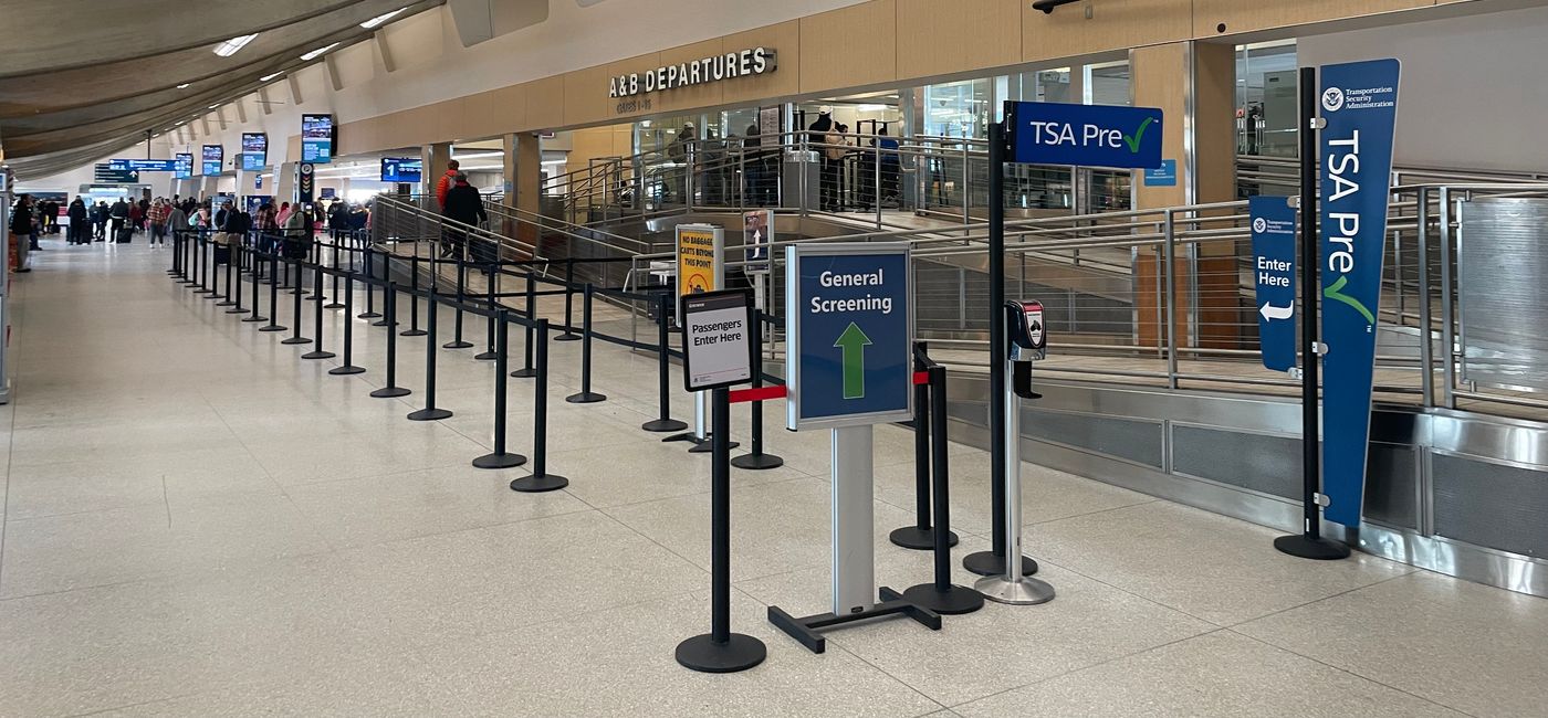 Image: TSA PreCheck entrance at Spokane International Airport. (photo by Patrick Clarke)