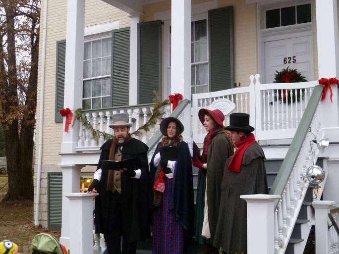 Carolers in St Charles, Missouri