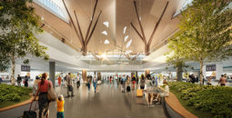 Rendering of the new Pittsburgh International Airport renovation.