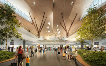 Rendering of the new Pittsburgh International Airport renovation.
