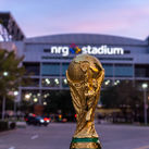 World Cup trophy outside of NRG Stadium in Houston, Texas