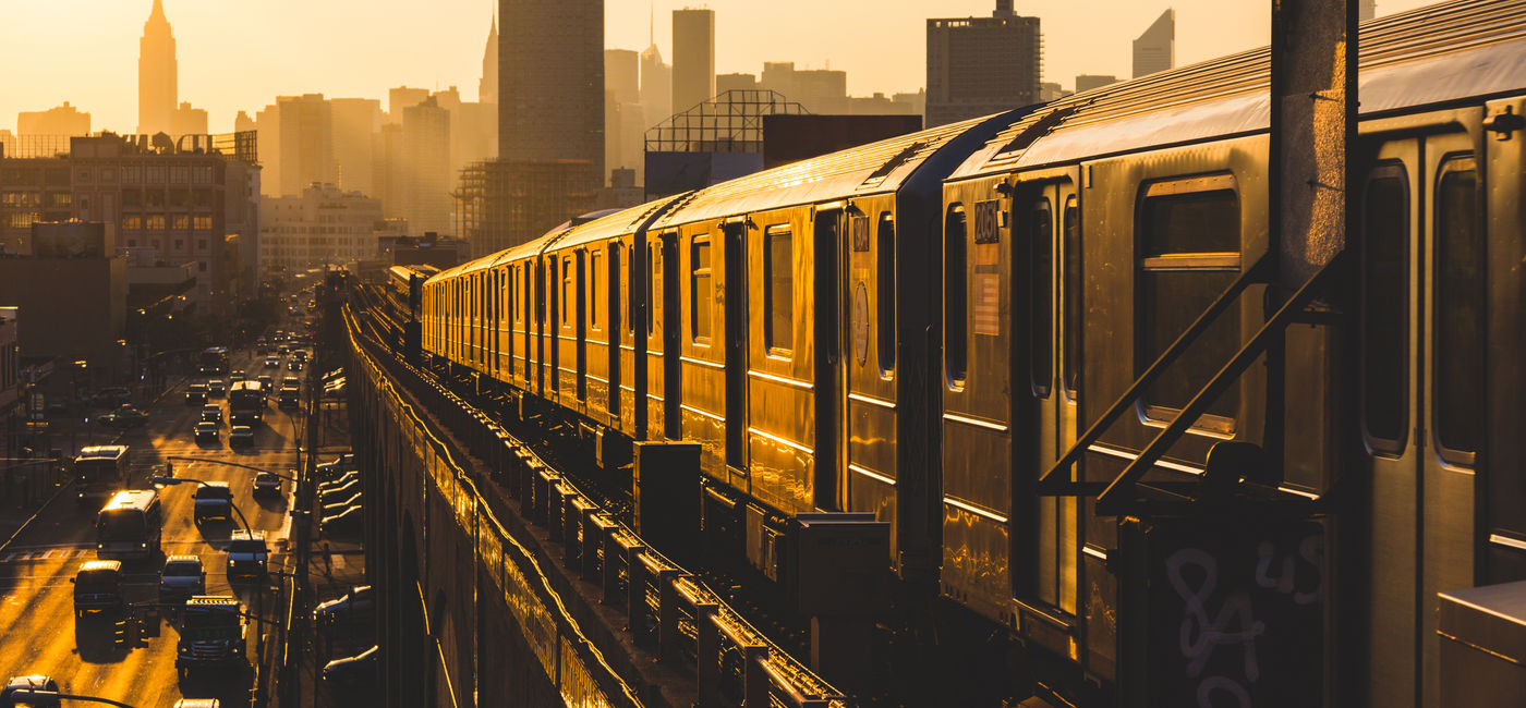 Image: New York City subway at sunset. (Photo Credit: william87/Adobe)