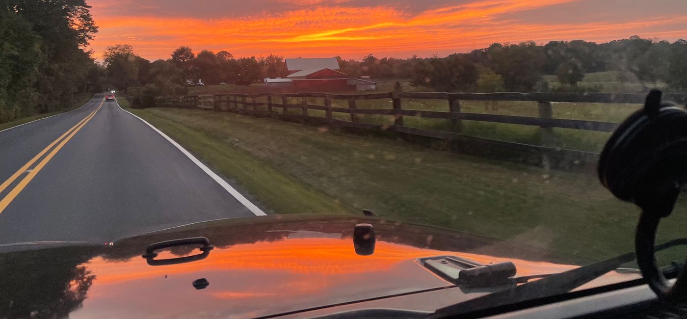 Image: Sunset in Laytonsville, Maryland. (Photo Credit: Patrick Clarke)
