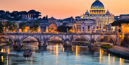View of St. Peter's Basilica in Rome, Italy