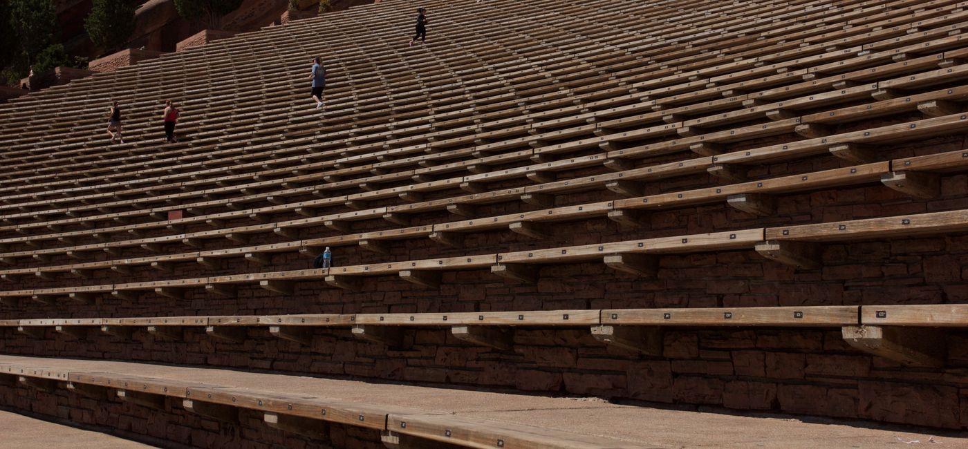 Image: Amphithéâtre Red Rocks, concerts le soir, entraînements le jour (Photo Credit: Bert Archer)