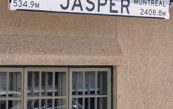 Jasper to Montreal sign (vertical)
