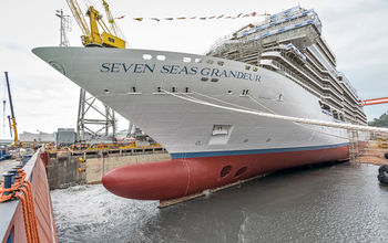 Regent Seven Seas Cruises, RSSC, Seven Seas Grandeur, float out, dry dock, Fincantieri’s shipyard, Ancona, Italy
