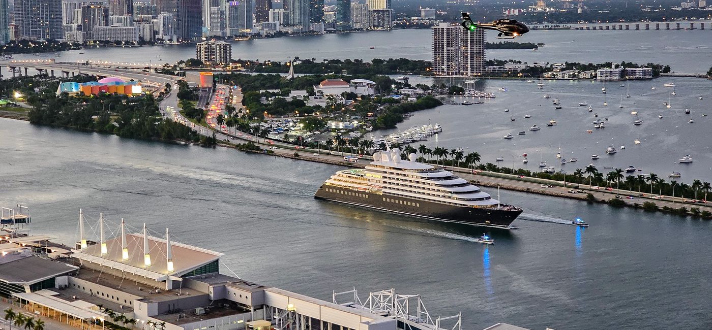 Image: The Scenic Eclipse in Miami, Florida. (Photo Credit: Scenic Group)