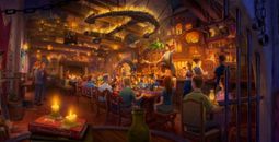 Rendering of "The Mess" at The Beak and Barrel, Magic Kingdom Adventureland