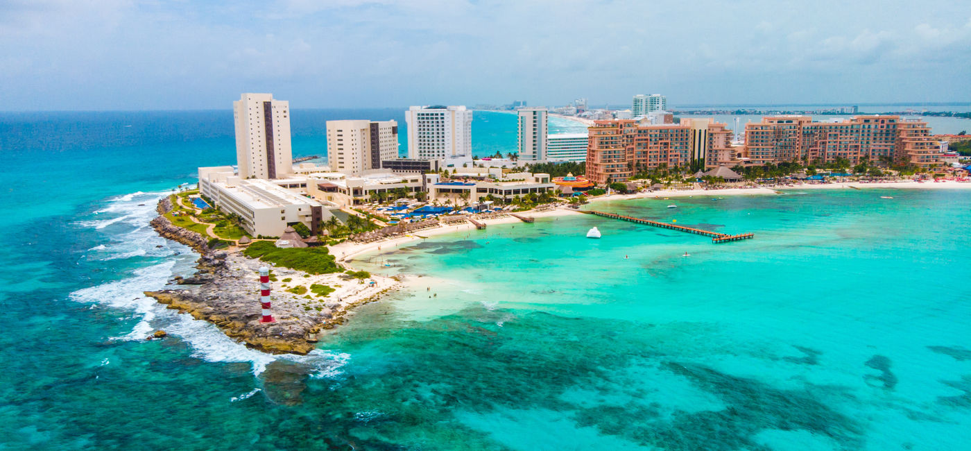 Image: Aerial view of Cancun, Mexico (Photo Credit: Andrea/Adobe)