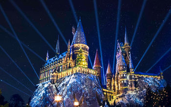 Universal Studios Hollywood, Christmas Harry Potter, Hogwarts, holiday theme parks
