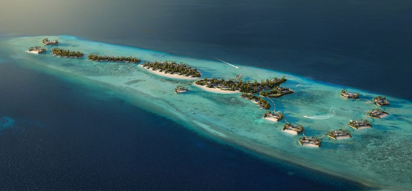 Image: Drone rendering of Nobu Hotel, Residences, and Restaurant Maldives (Photo Credit: Nobu)
