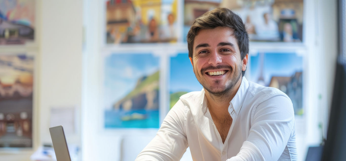 Image: Travel advisor working at an agency. (Photo Credit: Adobe Stock/Nanci (generated with AI))